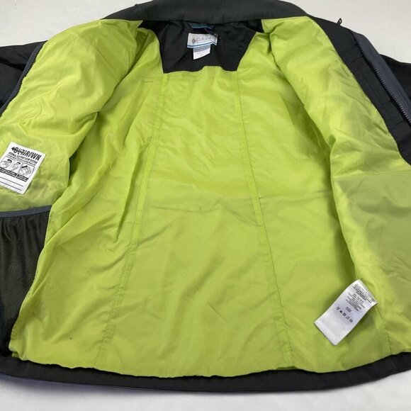 Columbia Interchange Shell Jacket Youth Boy’s M Full Zip Ski Black Blue - Picture 8 of 11